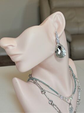 Crystal Teardrop Dangle Earrings